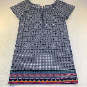Jude Connally Blue and Multicolor Patterned Midi Dress
